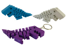 Flexi Rex / Flex Dino - Fidget Keyring - Keychain - Gift 3D Printed picture