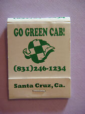 1980s Matches Matchbook ~ Biodiesel TAXI CAB Service...Go Green ~ Santa Cruz, CA picture
