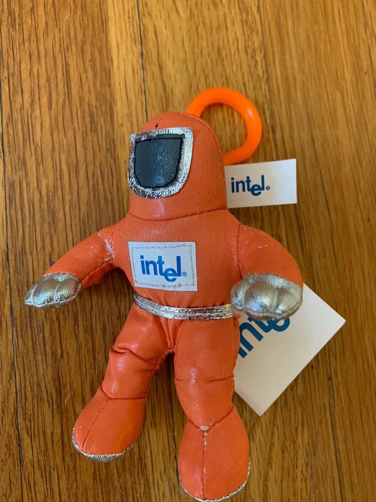 vtg 1997 orange silver Intel BUNNY PEOPLE mmx space doll astronaut plush man NWT