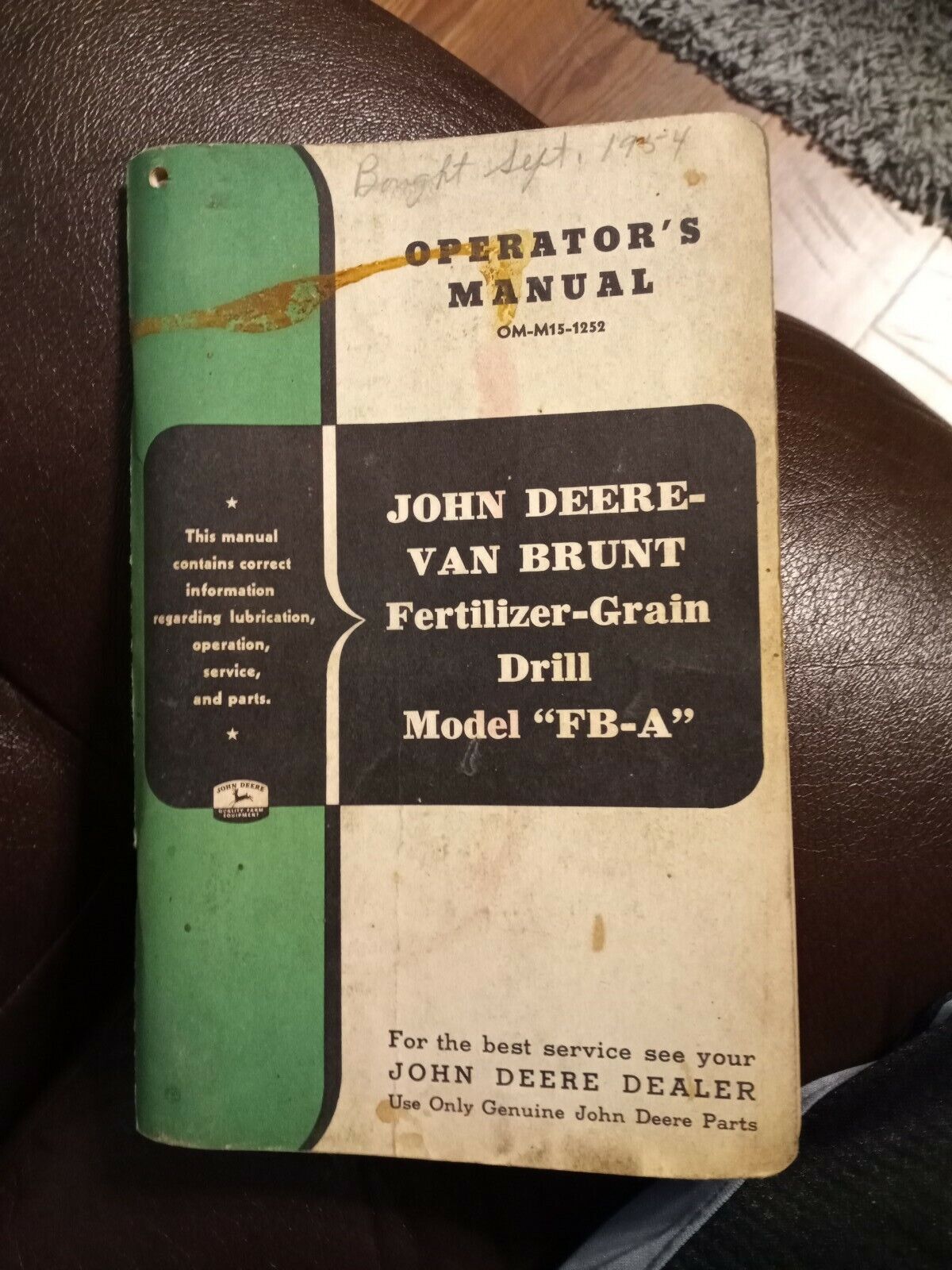 1954 John Deere Van Brunt Grain Drill Model FB-A vintage antique farm tractor