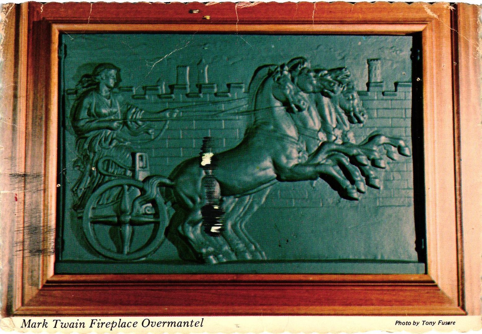 Vintage Postcard 4x6- Horses and Charriot, Kappreth\'s Saloon, El UnPost 1960-80s