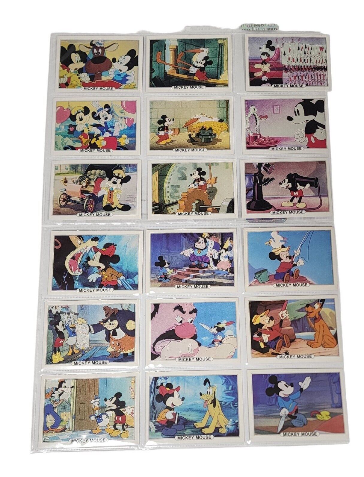 Disney Mickey Animated Movie Scene Trading Card Collectible Set Series A Set 1