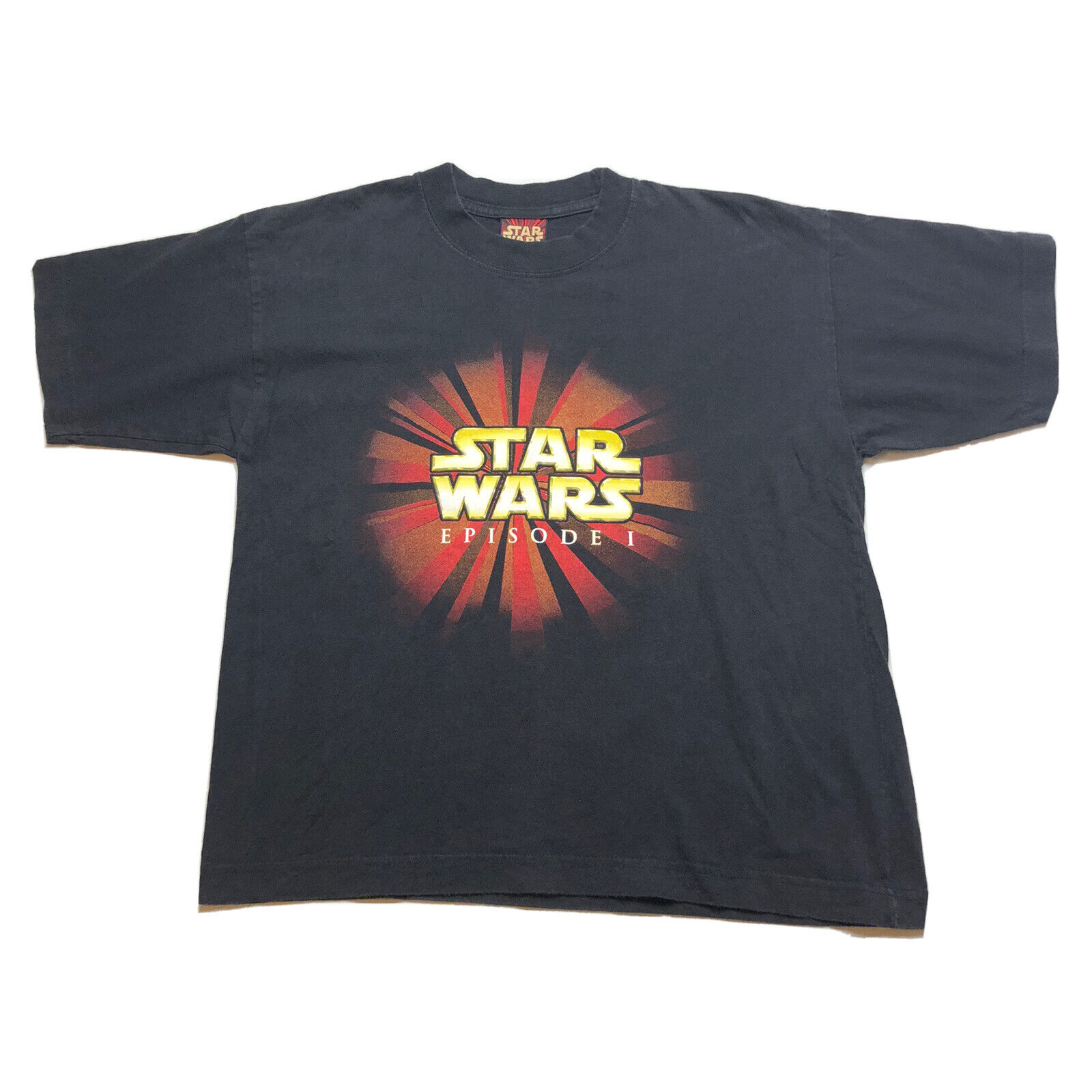 Vintage 1999 Star Wars Episode 1 T Shirt Black Youth S