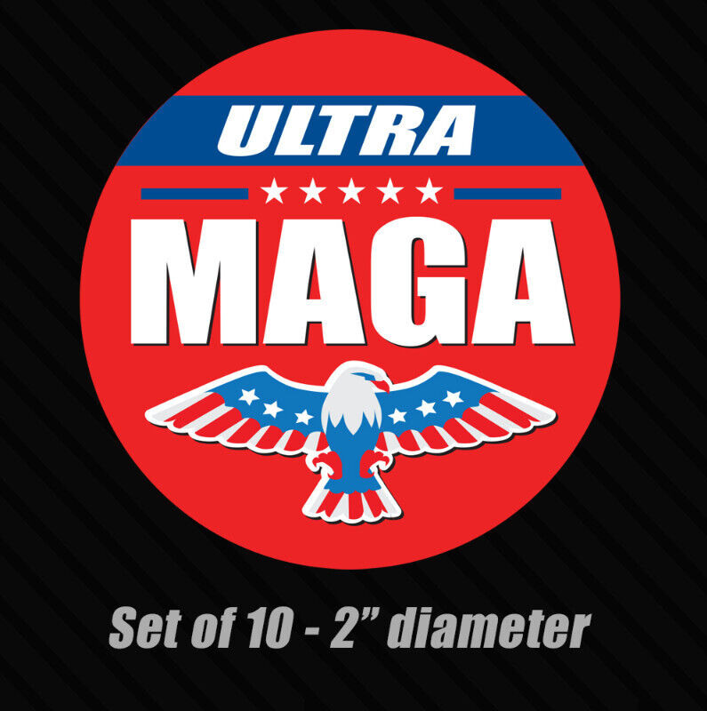 Trump MAGA sticker president election vote America hard hat bumper USA eagle 10x