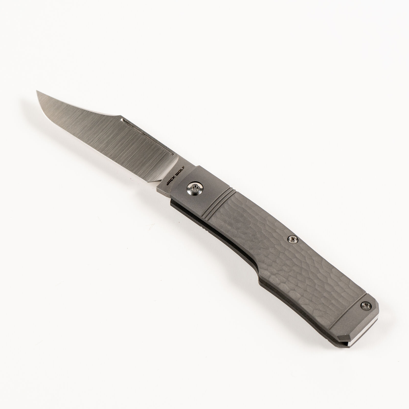 Jack Wolf Sharpshooter Folding Knife Jigged Ti Handle S90V SHARP-02-TI-JIGGED