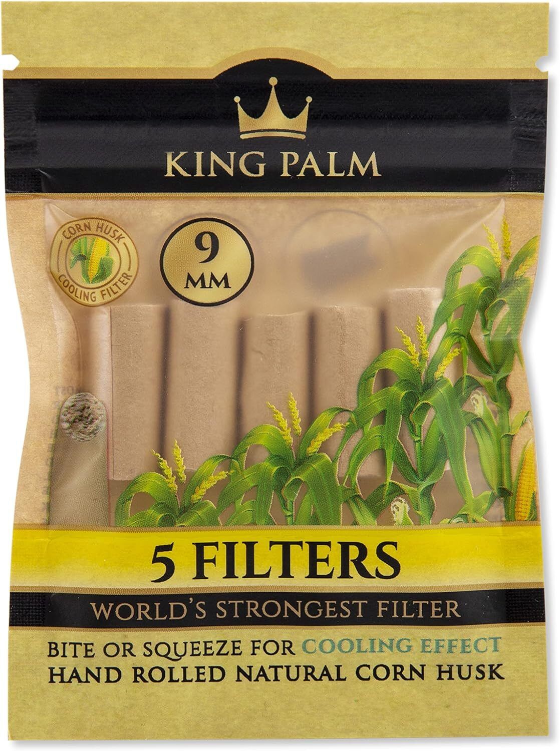 King Palm | 9mm | Flavored Filter Rolling Tips | 5 Per Pack (24pc Display)