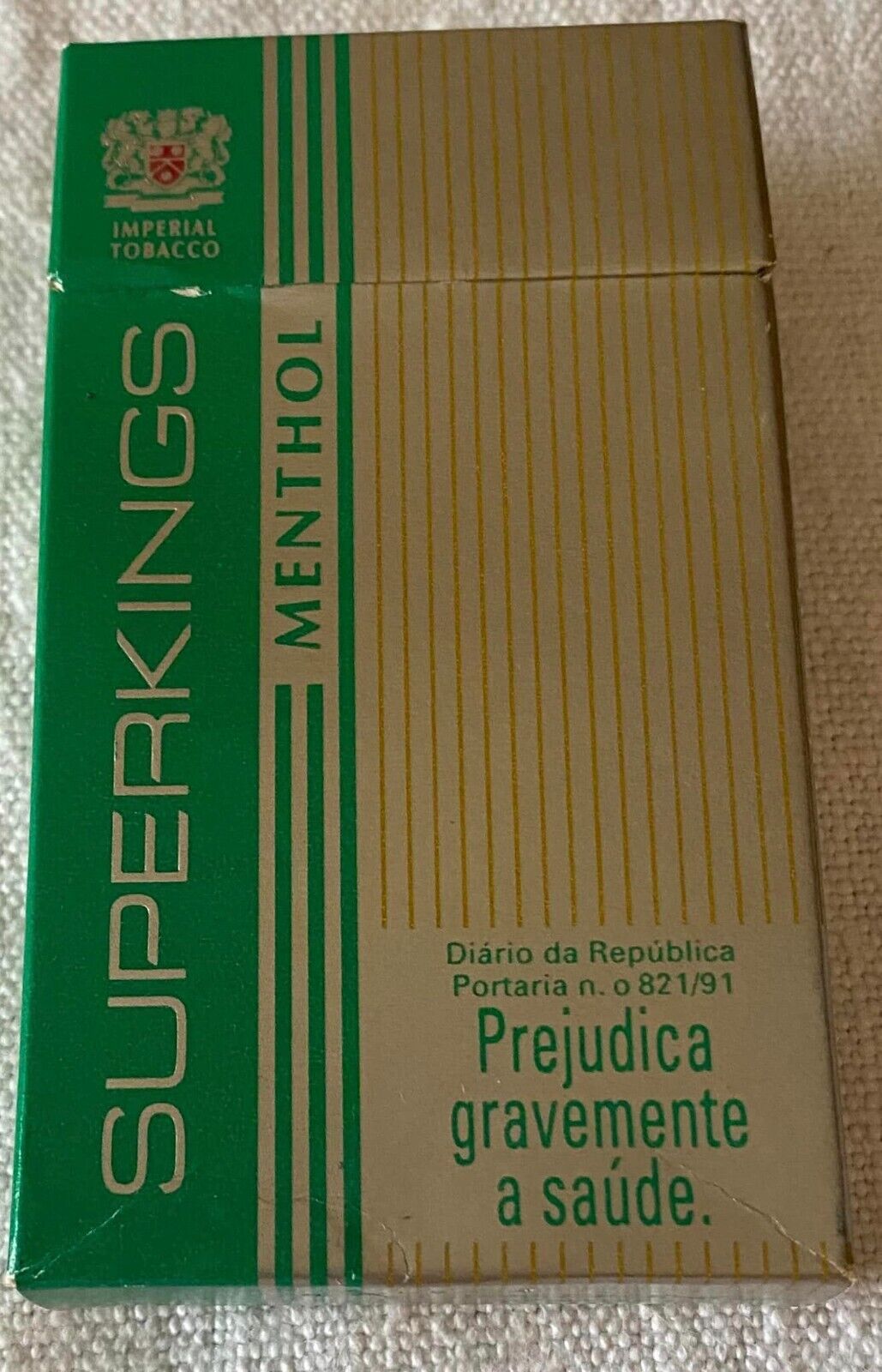 Vintage Superkings Menthol Cigarette Cigarettes Cigarette Paper Box Empty
