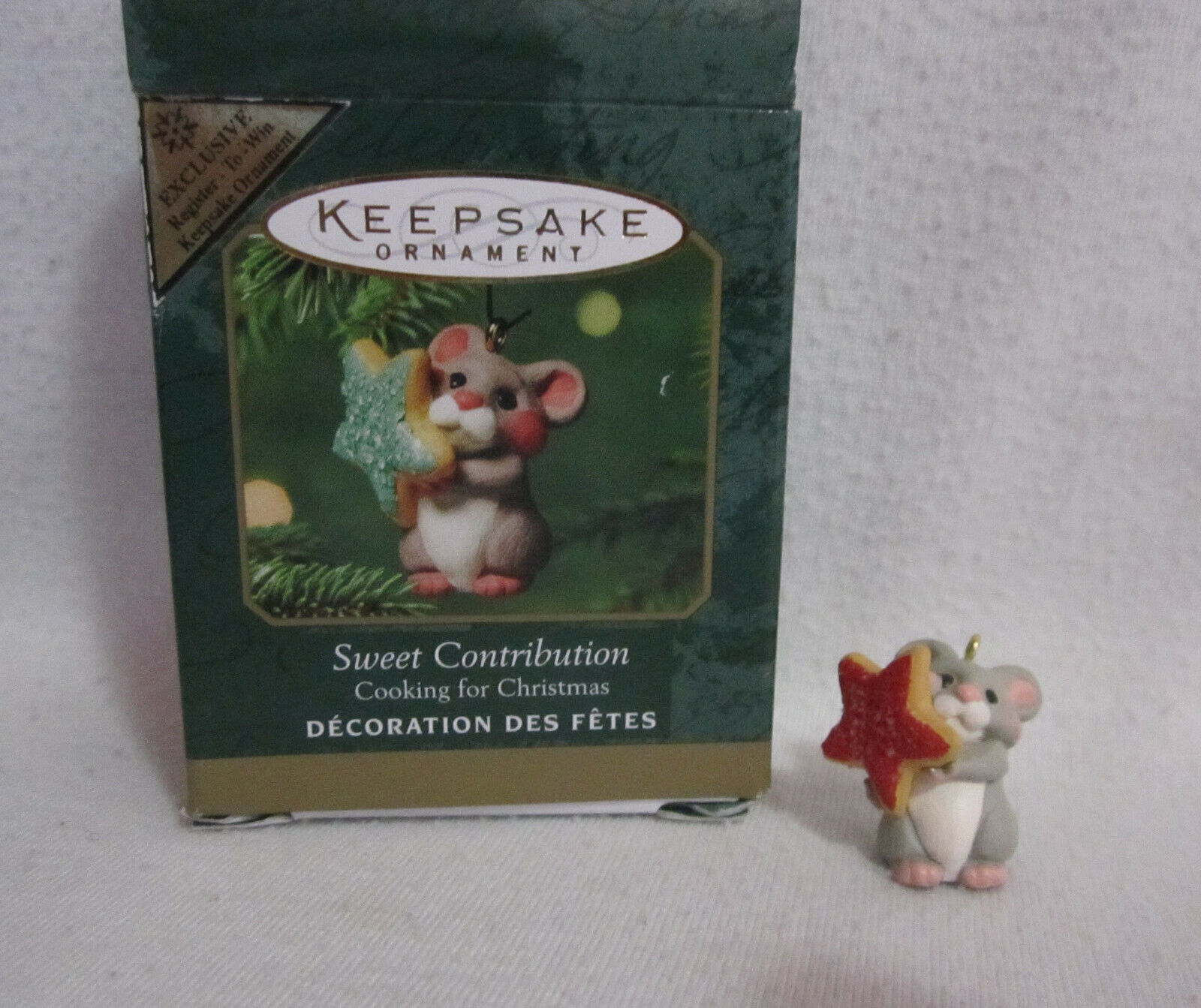 Hallmark MINI Ornament Sweet Contribution 2001 Cookie for Christmas REPAINT