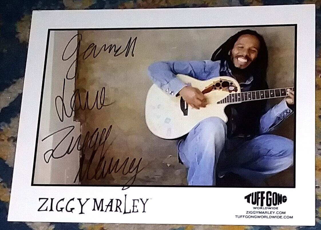 ZIGGY MARLEY Color 8x10 Tuffgong Worldwide PROMO PHOTO/ Signed by Ziggy