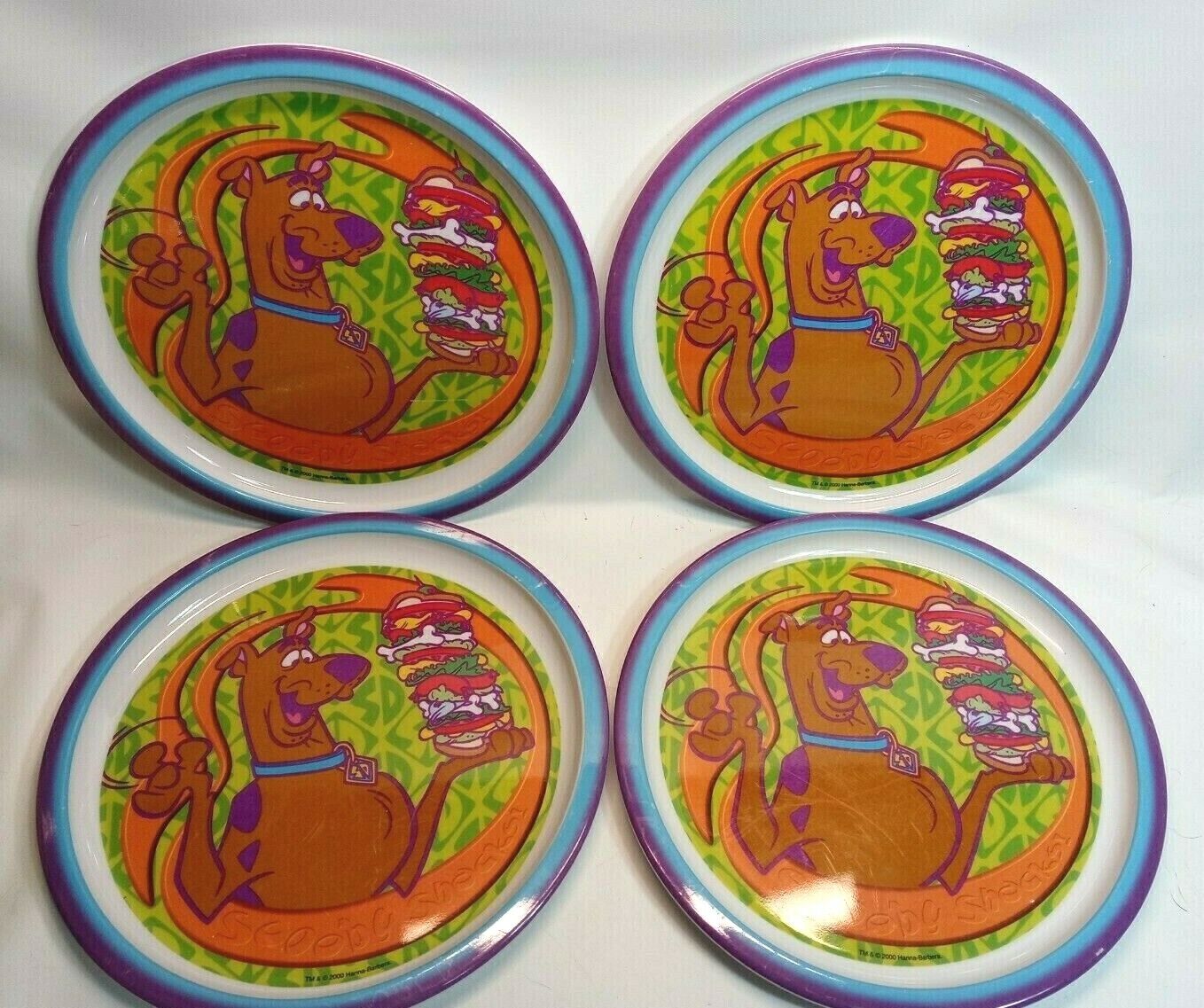 Set Of 4-Vintage Hannah-Barbera-Scooby Doo Plate by Zak Designs Circa 2000