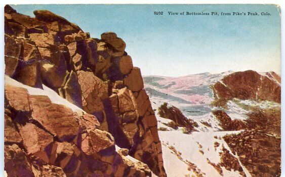 Postcard Antique Pike\'s Peak Colorado \
