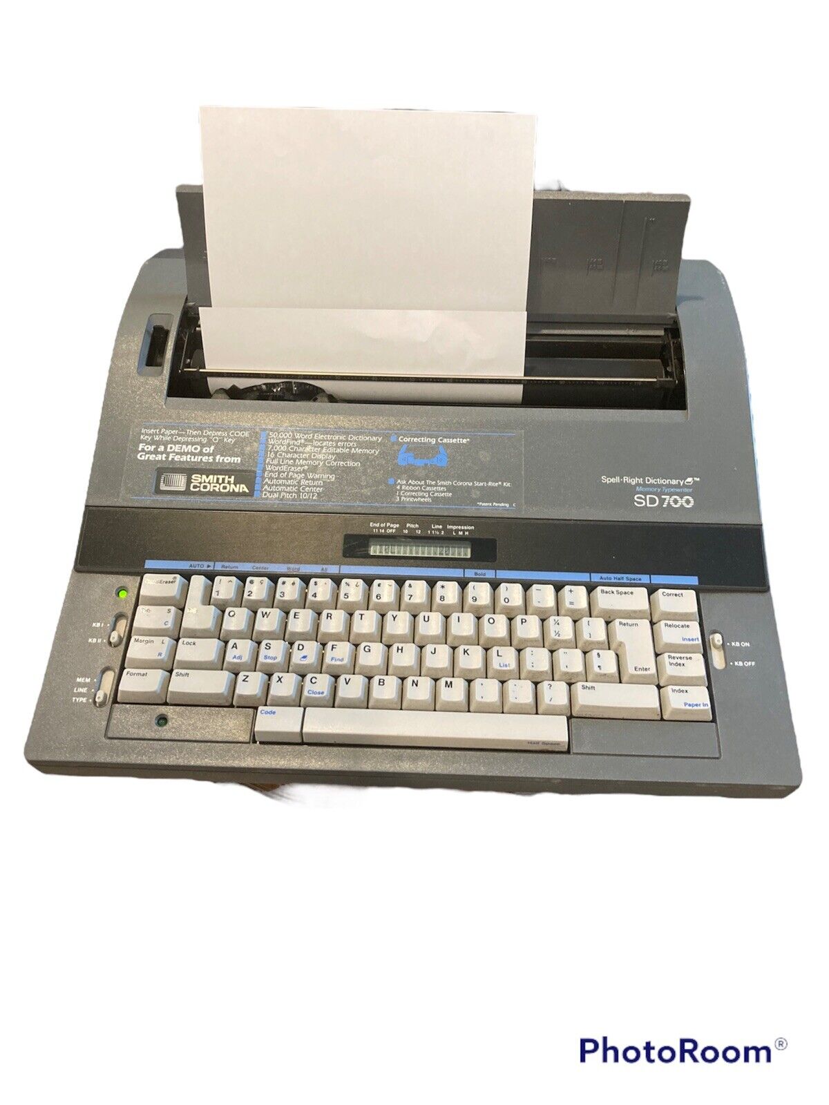 Smith Corona SD700 Spell Right Dictionary Portable Electric Typewriter  Tested