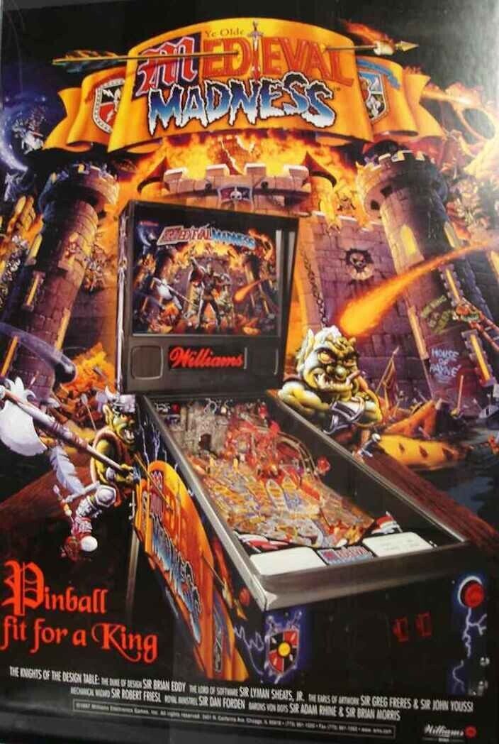 Medieval Madness Pinball Machine Original 24\