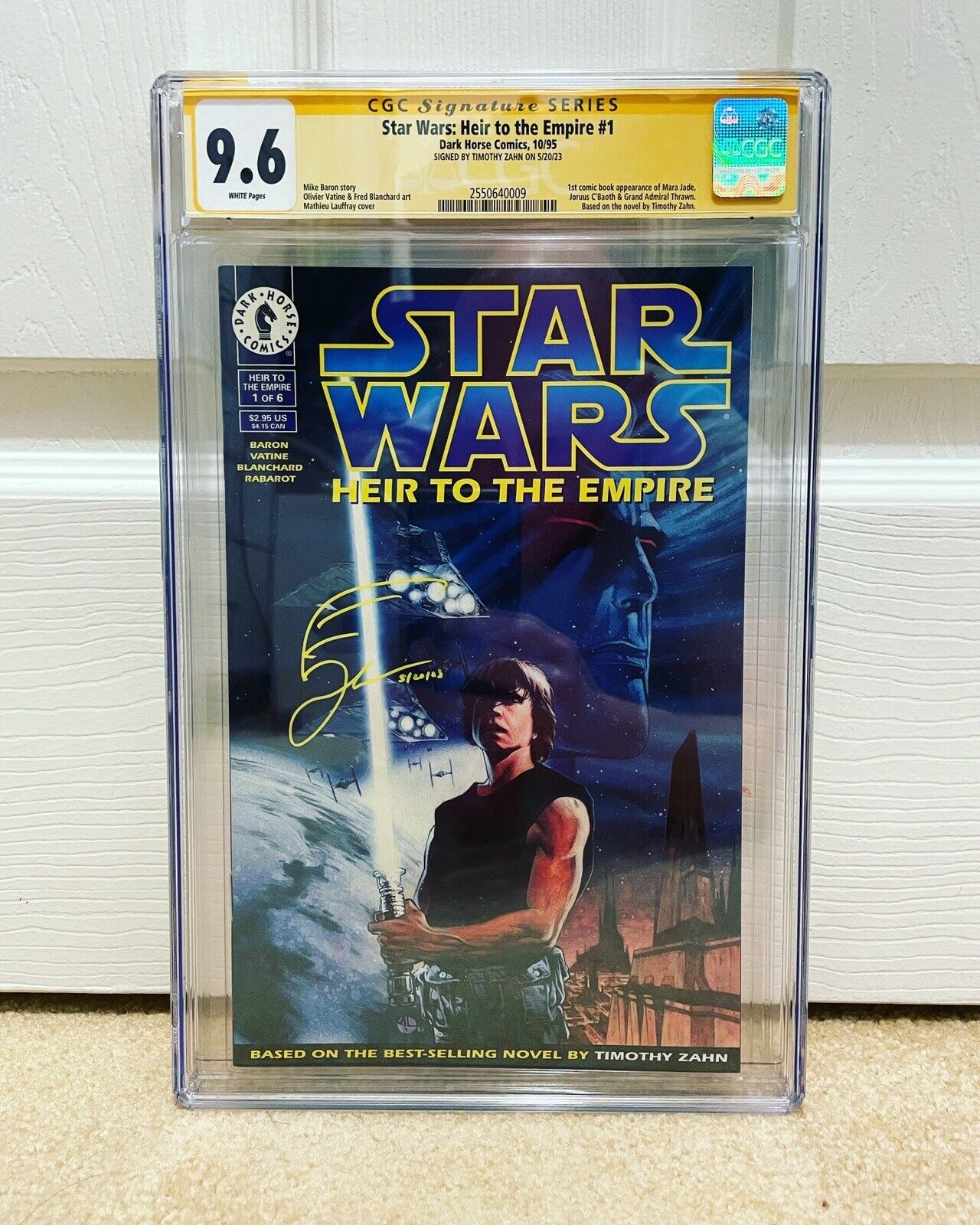 Star Wars: Heir to the Empire #1 CGC 9.6 signed by Timothy Zahn (1 of only 22)