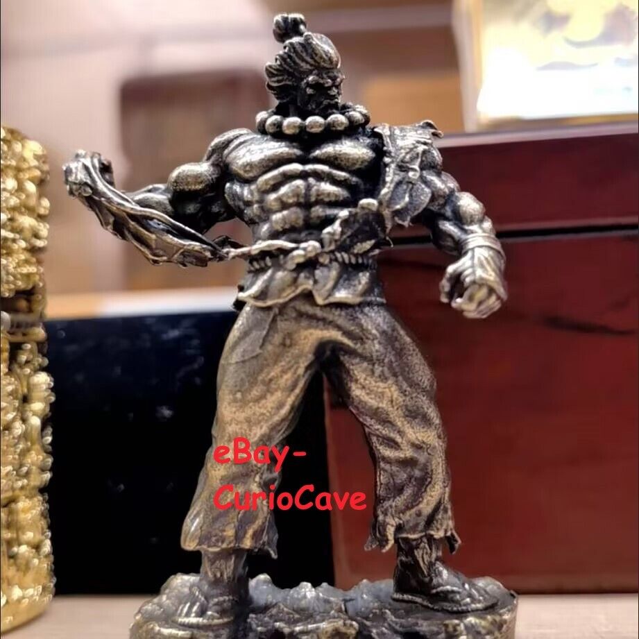Brass Street Fighter Statue Big Guy Combatant Antique Warrior Action Figure