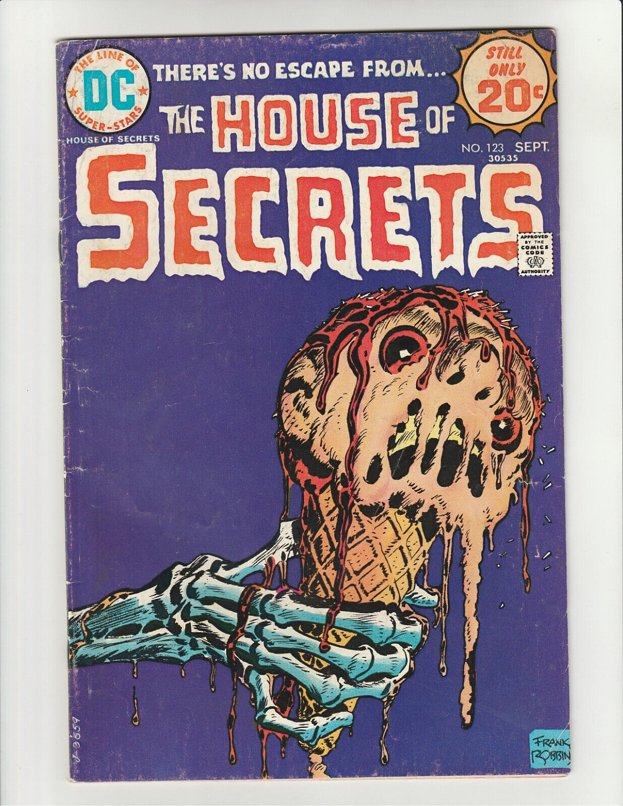 House Of Secrets #123 1974 Melting Head Ice Cream Cover (4.0) Very-Good (VG)