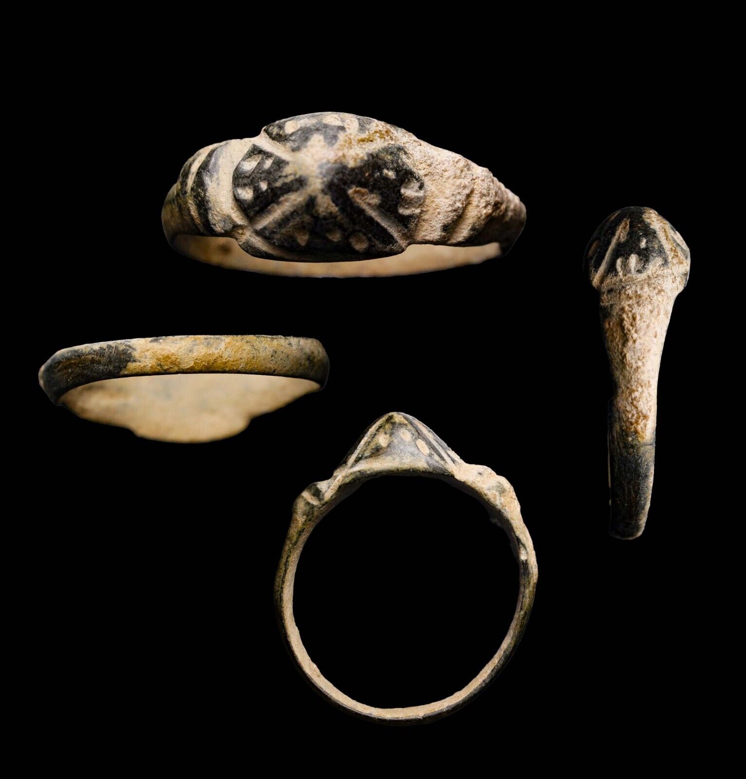 Ancient Roman Authentic Ring Archers of the Legion Protruding Bezel w/COA