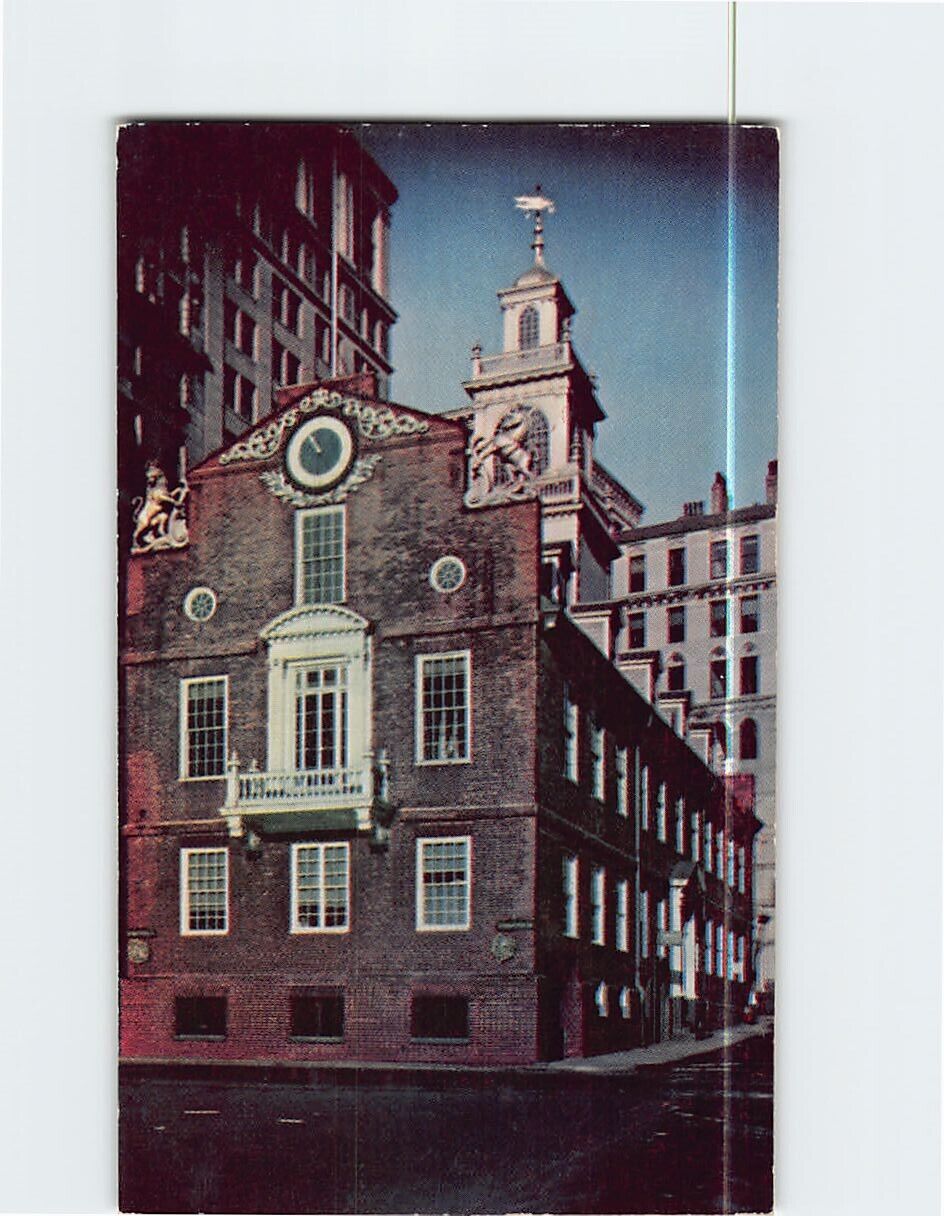 Postcard The Old State Boston Massachusetts USA