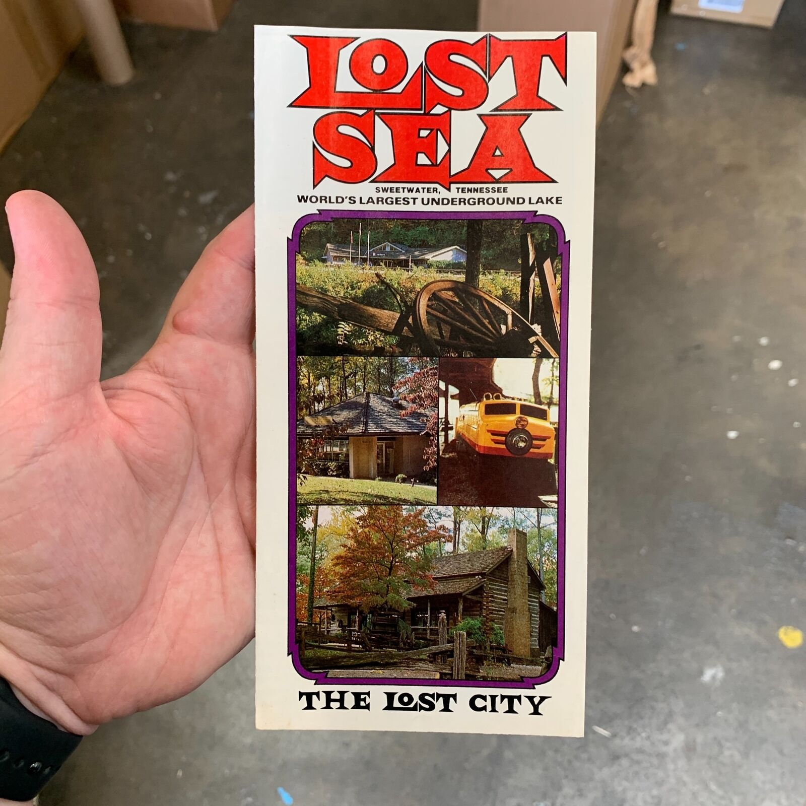 Vintage LOST CITY LOST SEA Underground Lake Travel Brochure Sweetwater, TN