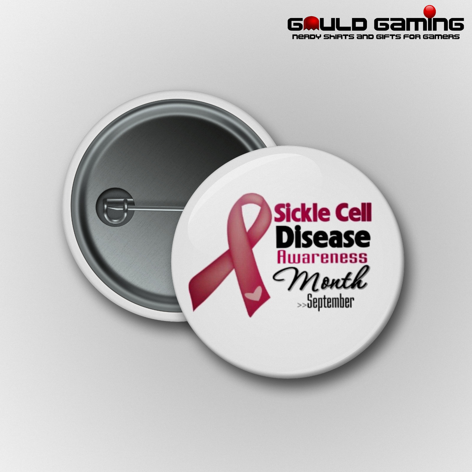 Sickle Cell Disease Awareness Month Buttons Badge Magnet 1.25in Ribbon New
