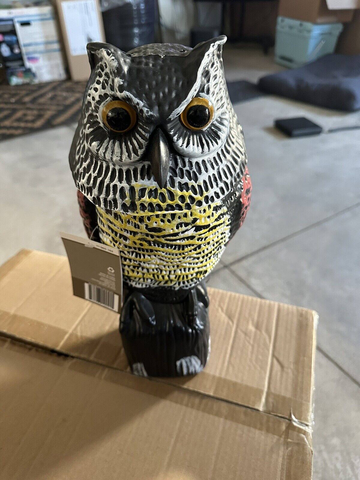 Rotating Head Owl Bird Deterrent - Pest Repellent for Outdoor Garden. Box Of 6
