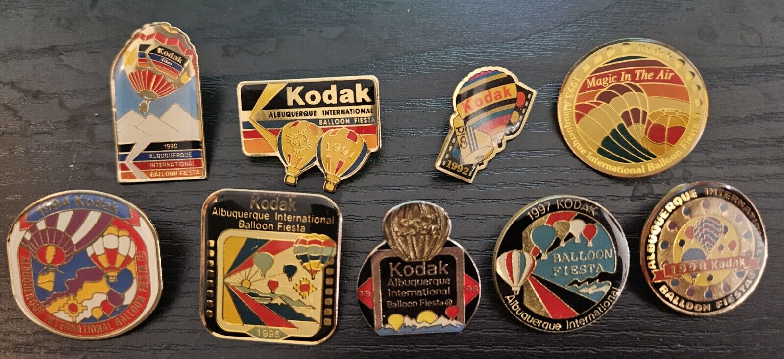 Various Kodak Albuquerque International Balloon Fiesta Pins Qty 9