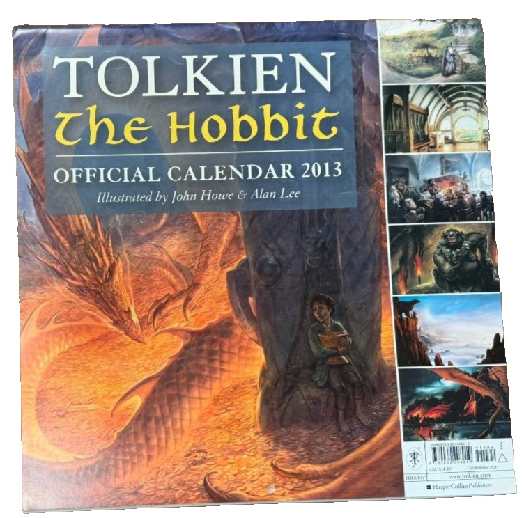 Tolkien The Hobbit 2013 Calendar Illustrated by Alan Lee & John Howe SEALED NEW