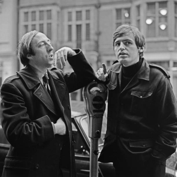 John Gorman and performing artist Mike McGear UK, 1966 OLD PHOTO