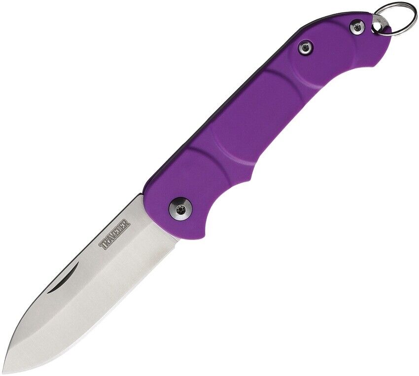 Ontario Traveler Folding Knife Purple Polymer Handle Plain Edge ON8901PUR