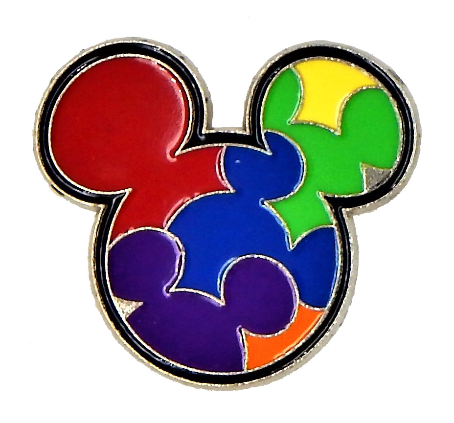 Mickey Shape Autism Awareness Individual Pin Disney Trading Pins ~ Brand New