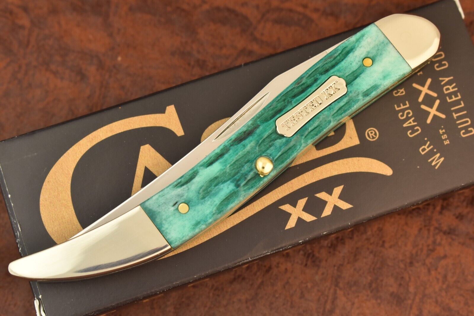 CASE XX USA KINFOLKS GREEN BONE BIG TOOTHPICK KNIFE 2023 610094 SS NICE (15103)
