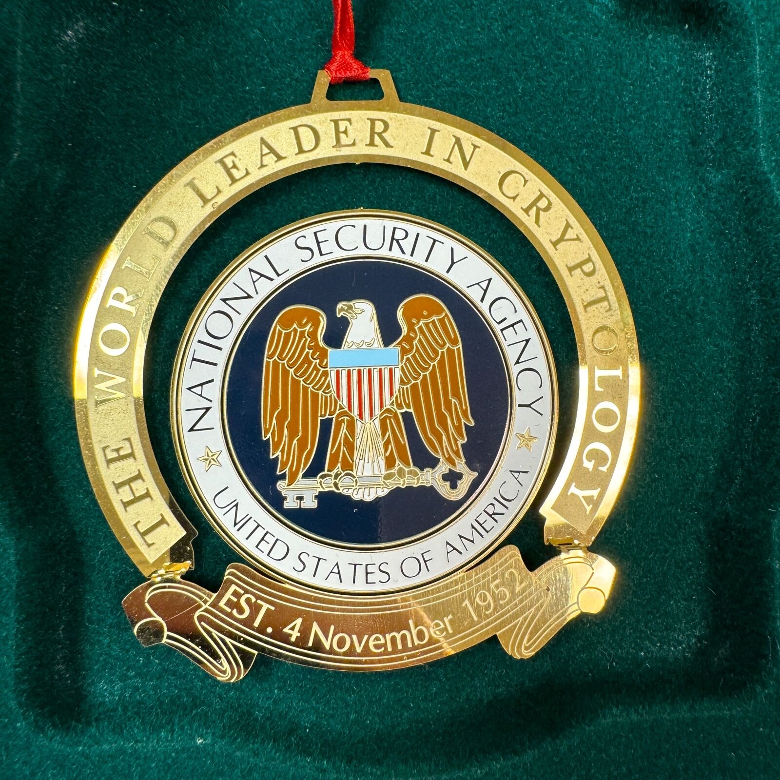 National Security Agency Christmas Ornament NSA ChemArt Cryptology Cryptography