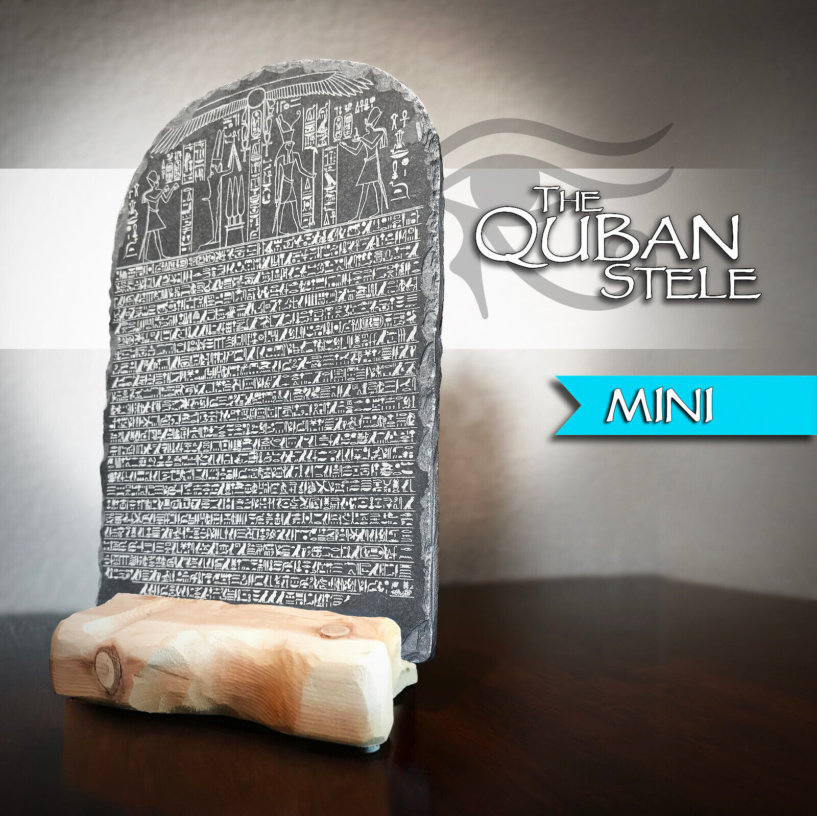 Famous Egyptian Quban Stele SMALL Ramses Seti Ancient Engraved Black Stone