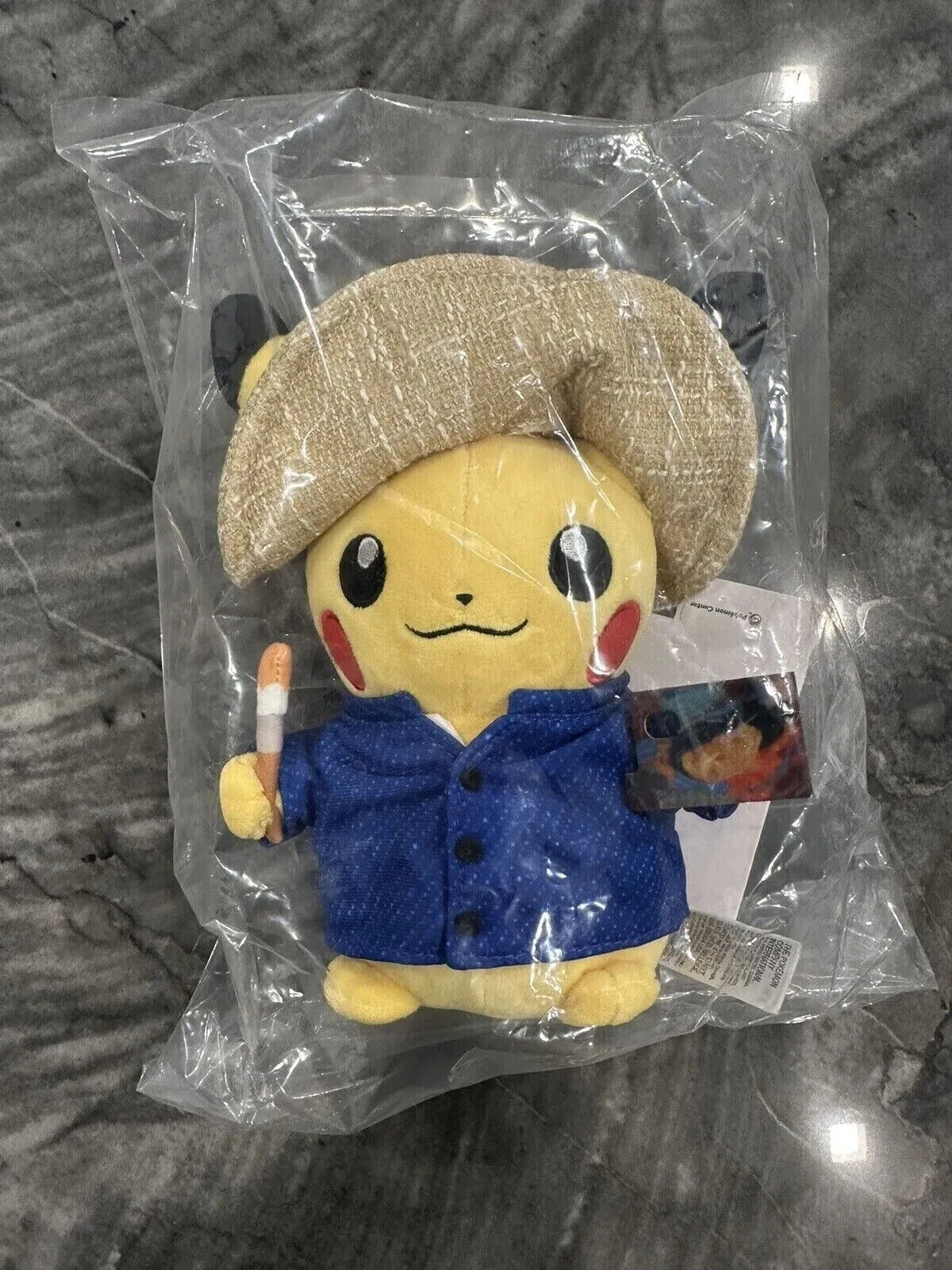 Pokemon Center X Pikachu Van Gogh Museum Plush 7 Inch Limited Edition Sealed