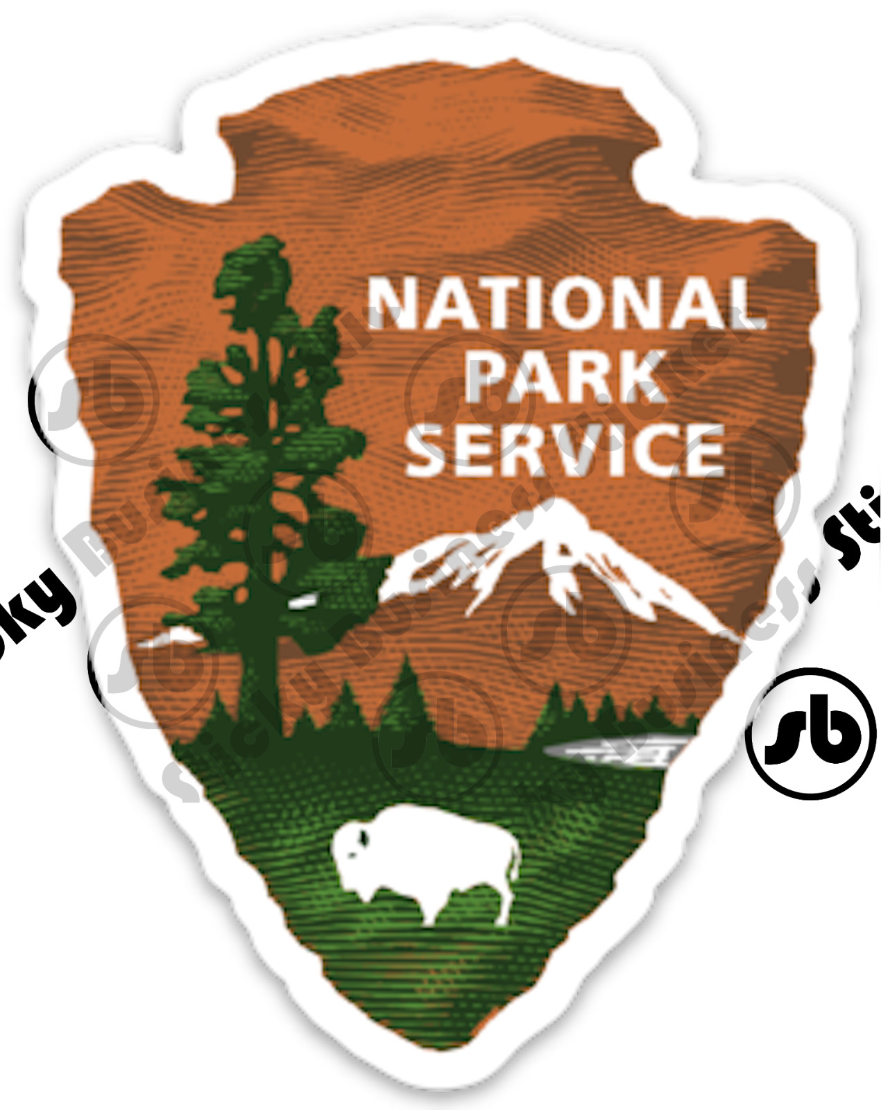 National Park Service NPS Arrowhead Vinyl Sticker Logo