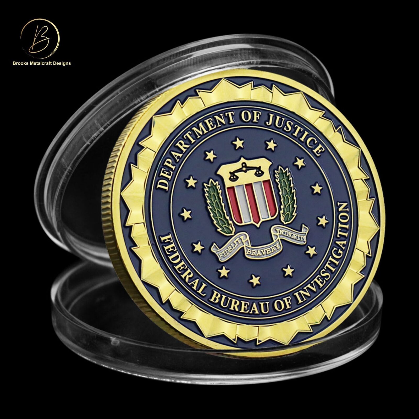 Department of Justice DOJ Gold Federal Bureau of Investigation FBI Challenge Coi