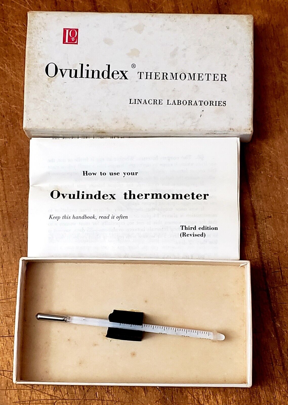 Vintage Ovulindex Thermometer Linacre Laboratories Pregnancy Fertility Ovulation