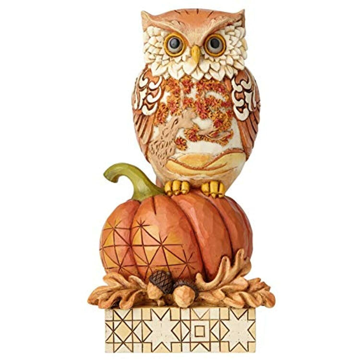 Jim Shore Heartwood Creek Harvest Owl on Pumpkin Fall Figurine 6\