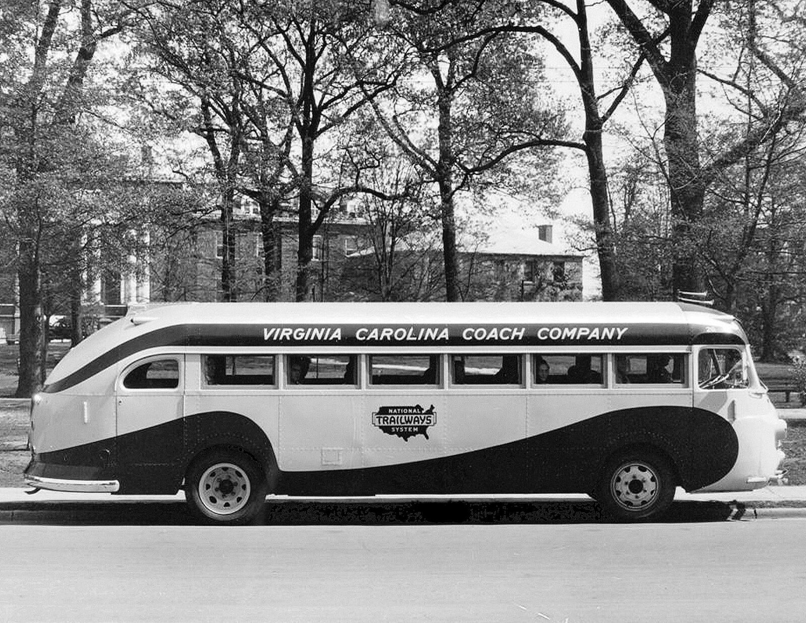 1939 Virginia Carolina Coach Bus Vintage Old Photo 8.5\