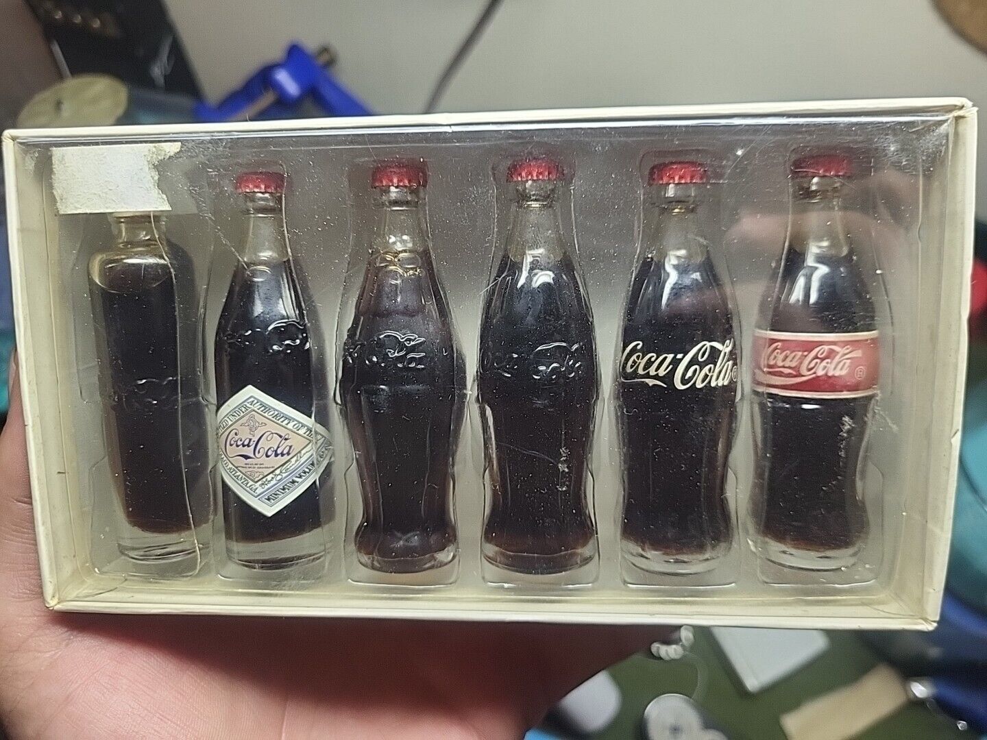 Coca-Cola Evolution of The Contour Bottle Miniatures Set Of 6 Vintage 1998