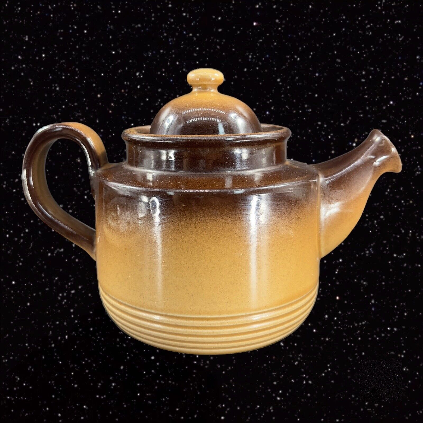 Hoganas Keramik Teapot Stoneware Sweden Ceramic Tea Pot Old Mark Vintage READ