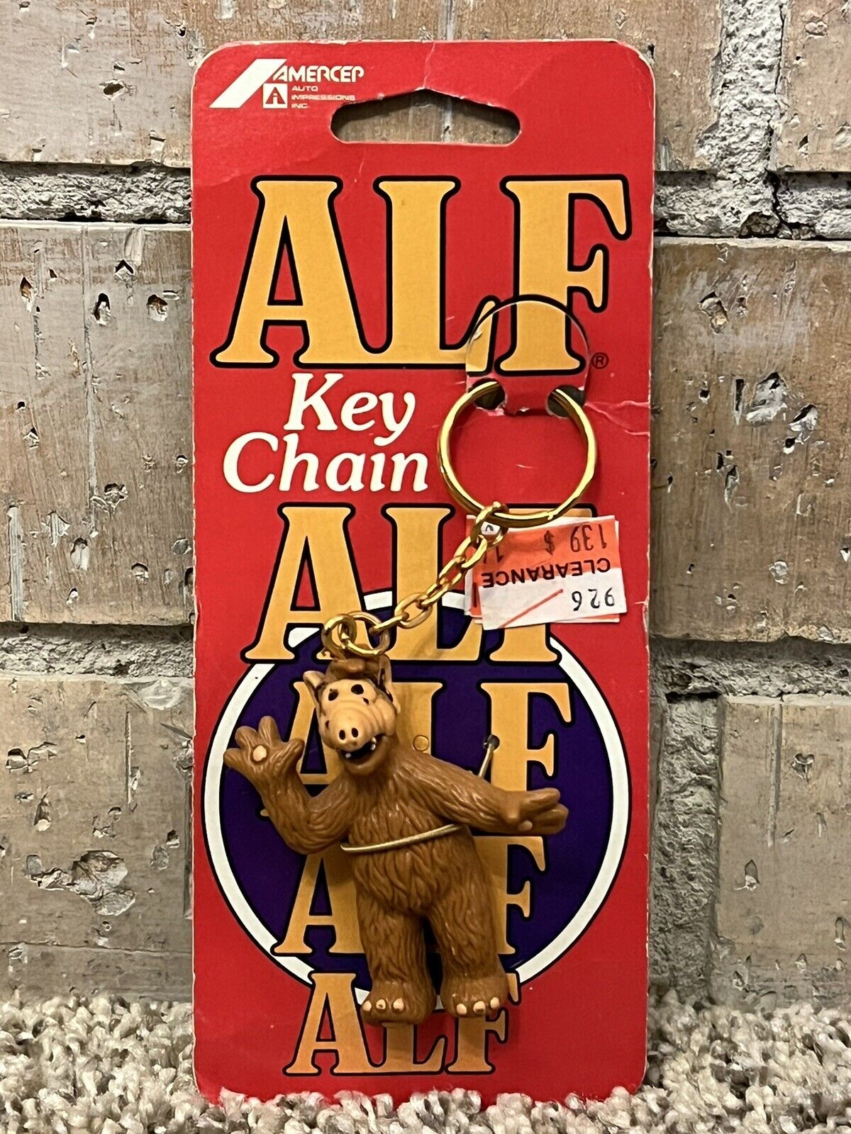 Vintage ALF TV Show Keychain 1987 NIB Alien Productions Amercep Inc NOS