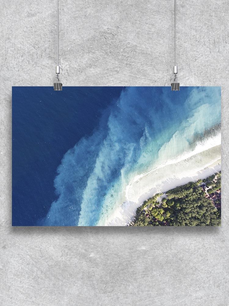 Ocean Current Carries White Sand Poster -Image by Shutterstock