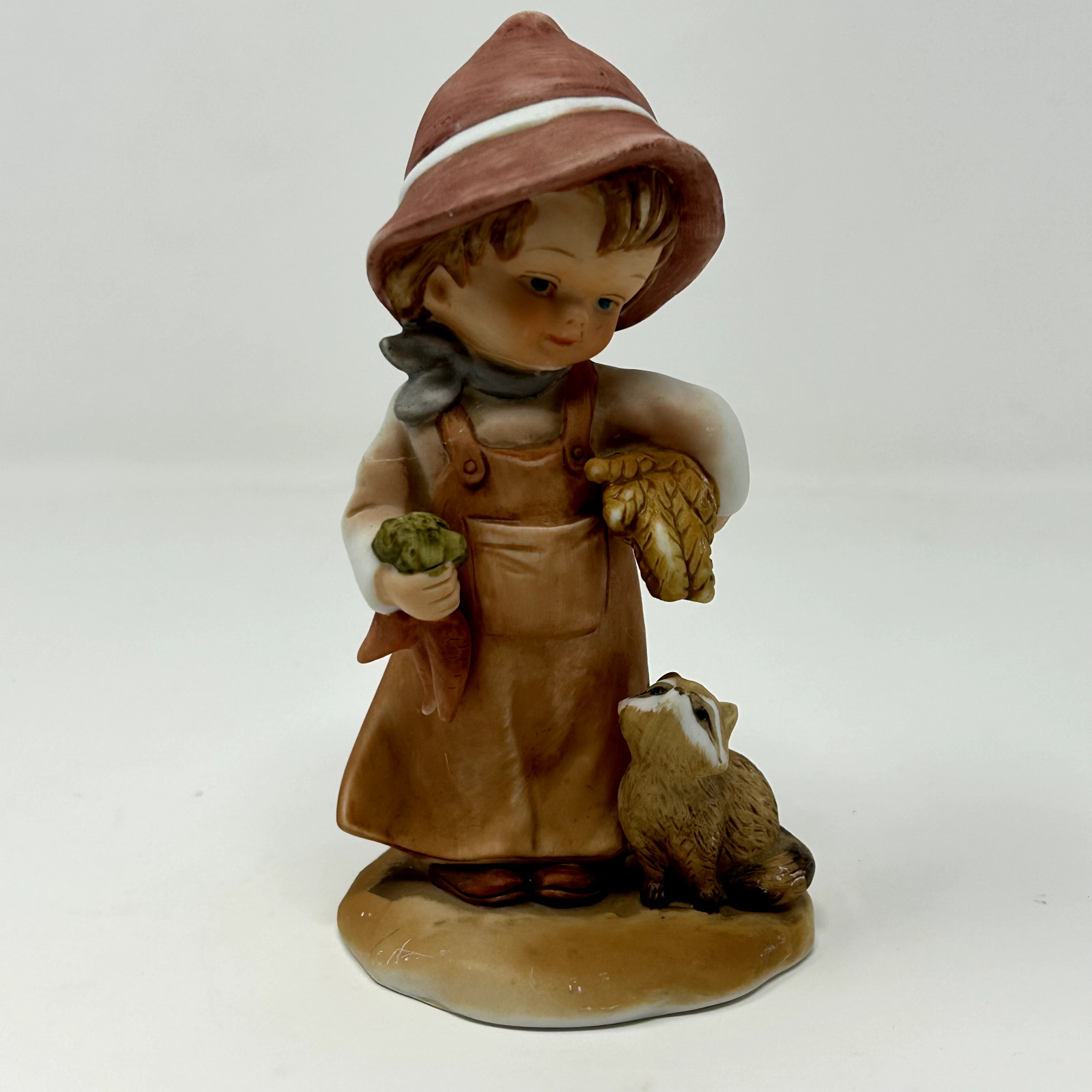 Vintage 1980 Enesco ALL THE LORD\'S CHILDREN - Boy w/Racoon - Single Piece
