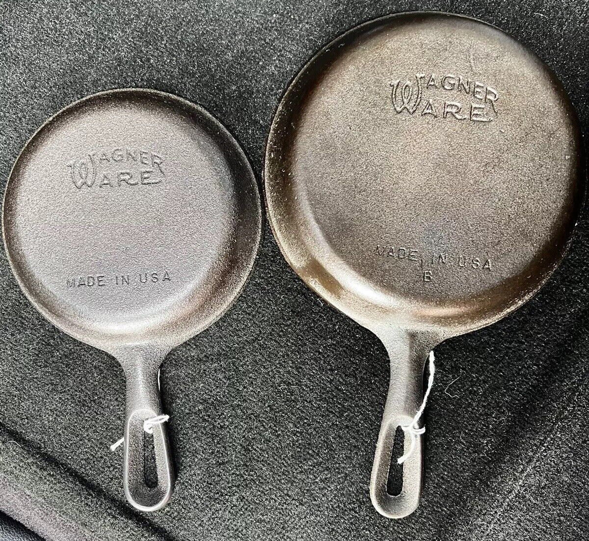 Vintage Wagner Ware Cast Iron Skillets 6” And 8”