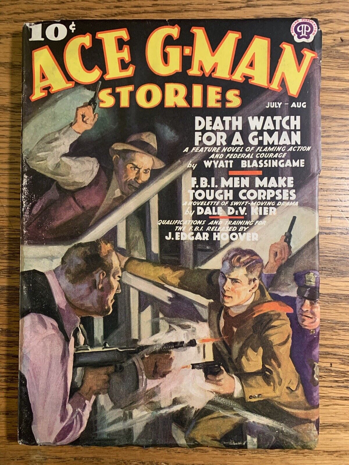 Ace G-Man Stories Pulp July 1936 Vintage Pulp Magazine High Grade
