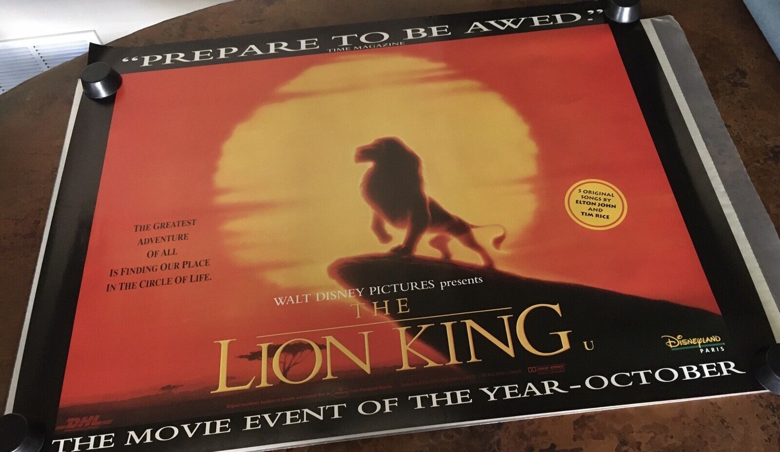 The Lion King 1994 Original Rolled Poster 30