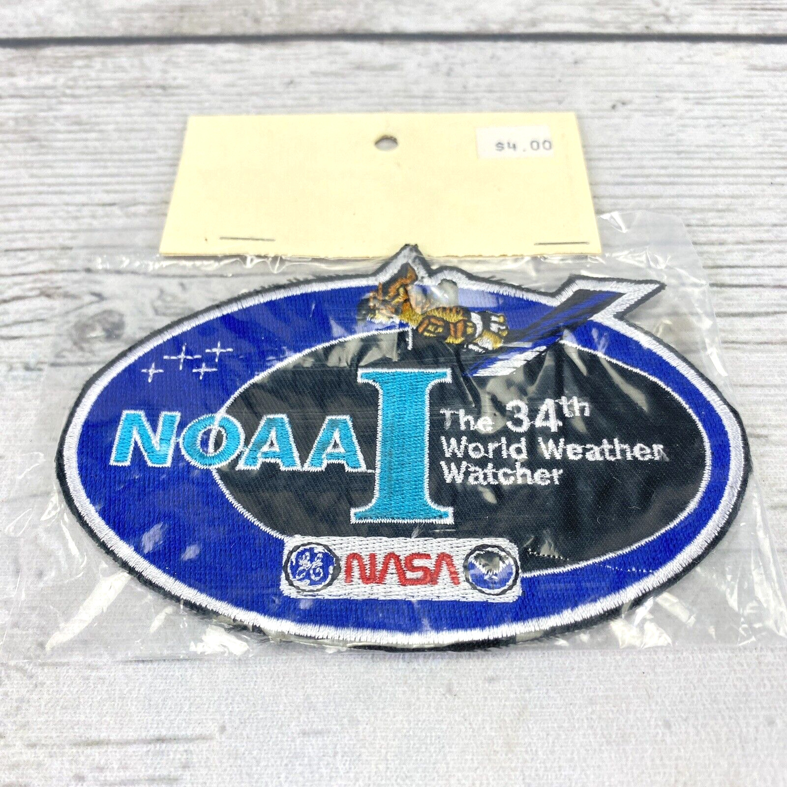 Rare NASA NOAA I The 34th World Weather Watcher PATCH Approx. 5 x 3.5 Inches New