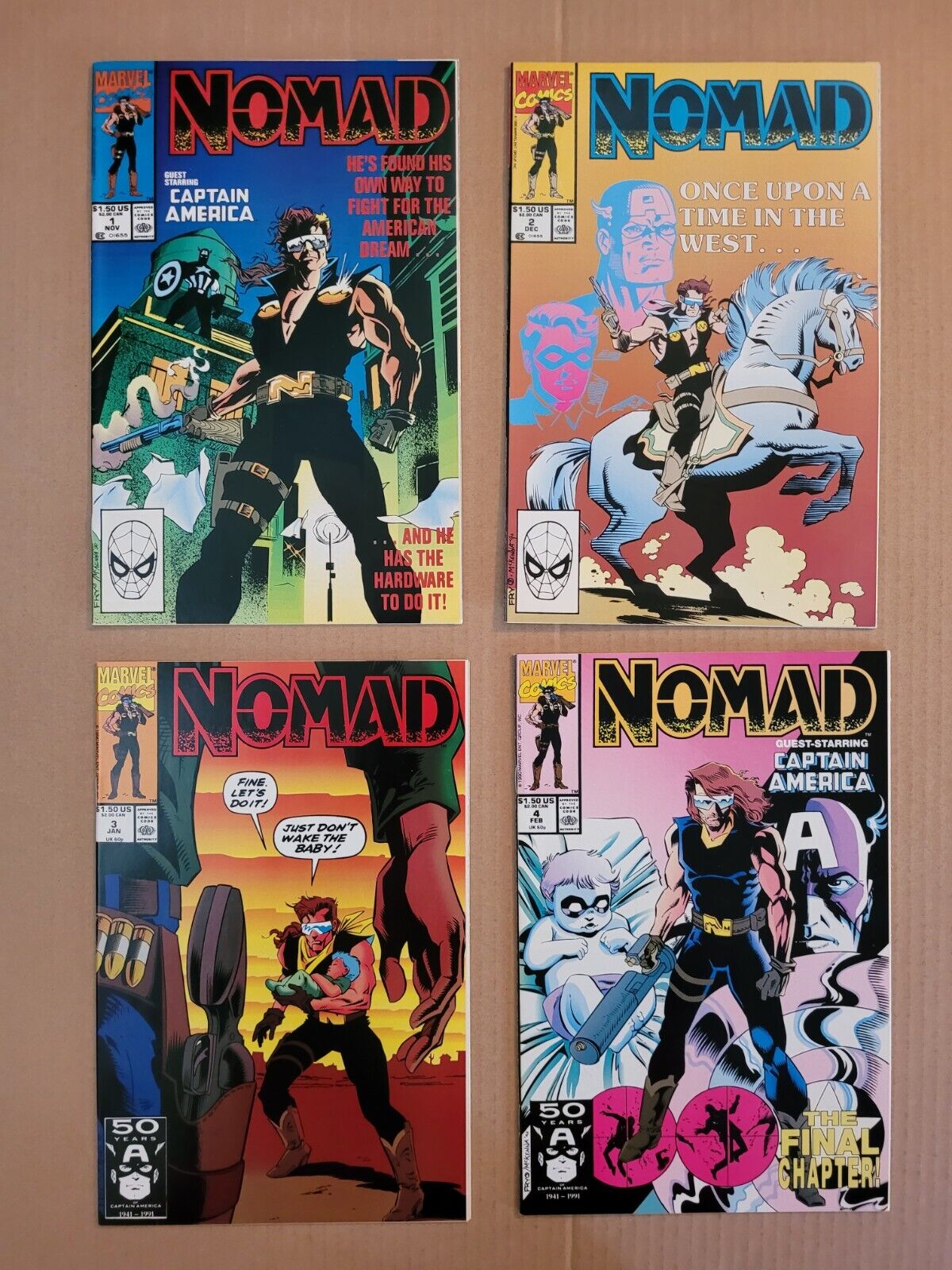 Nomad 1 2 3 4 Complete 1990/91 Set Mid to Hi-Grade Marvel Lot of 4