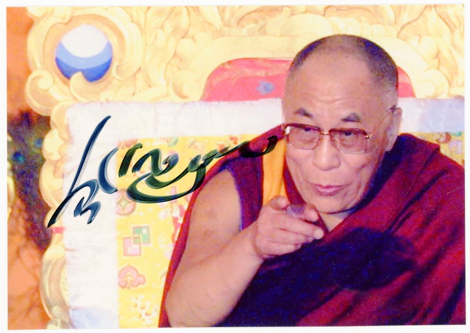 Dalai Lama Tenzin Gyatso ~ Signed Autographed Photo Cut ~ JSA LOA